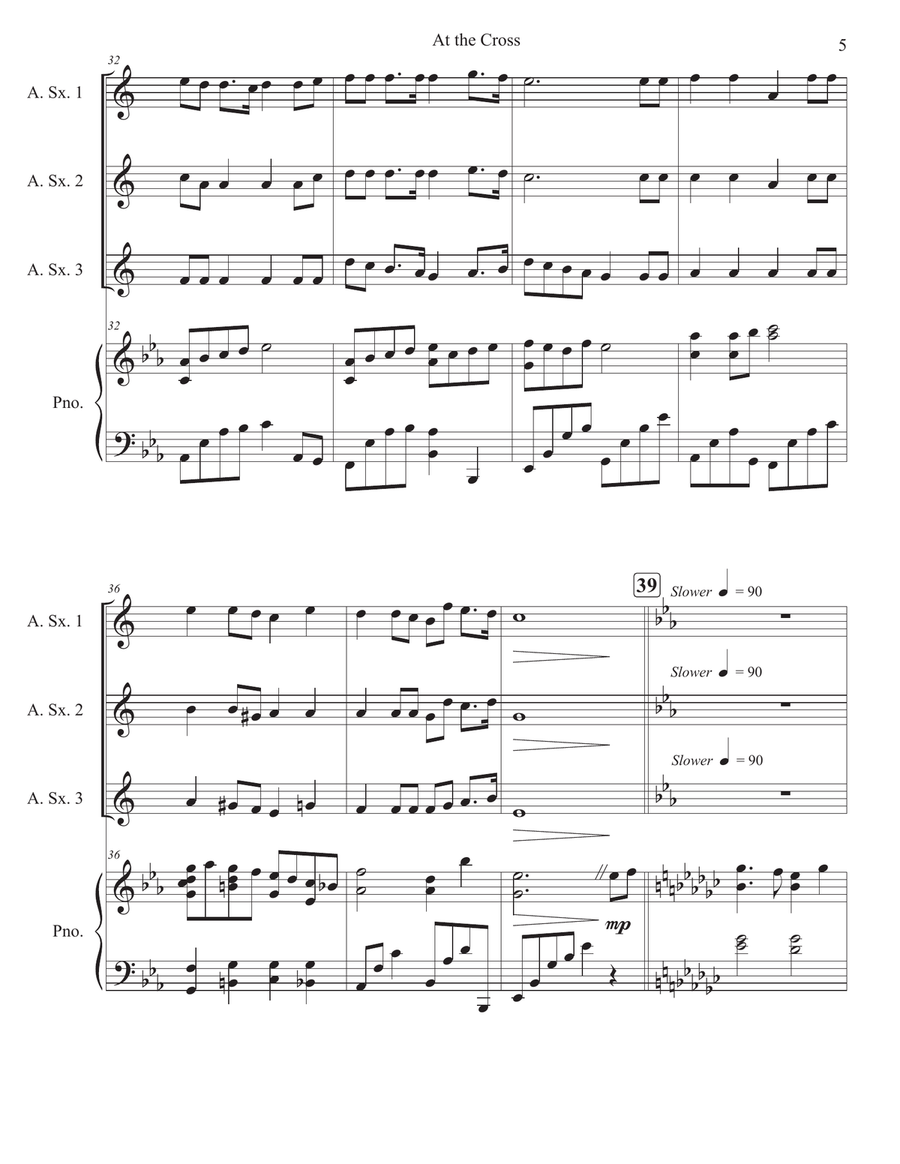 At the Cross At the Cross Woodwind Trio scores gallery preview page 5