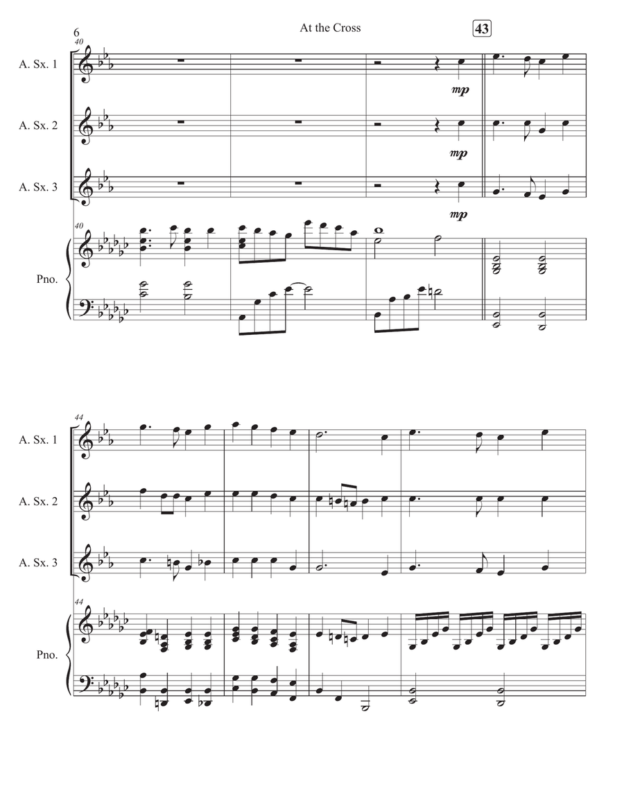 At the Cross At the Cross Woodwind Trio scores gallery preview page 6