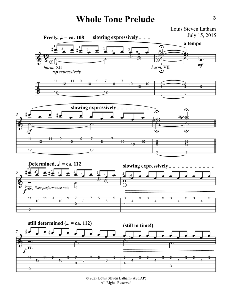 Whole Tone Prelude Whole Tone Prelude Chamber Music scores gallery preview page 3