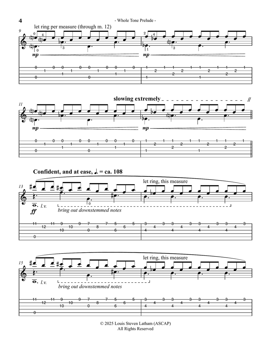 Whole Tone Prelude Whole Tone Prelude Chamber Music scores gallery preview page 4