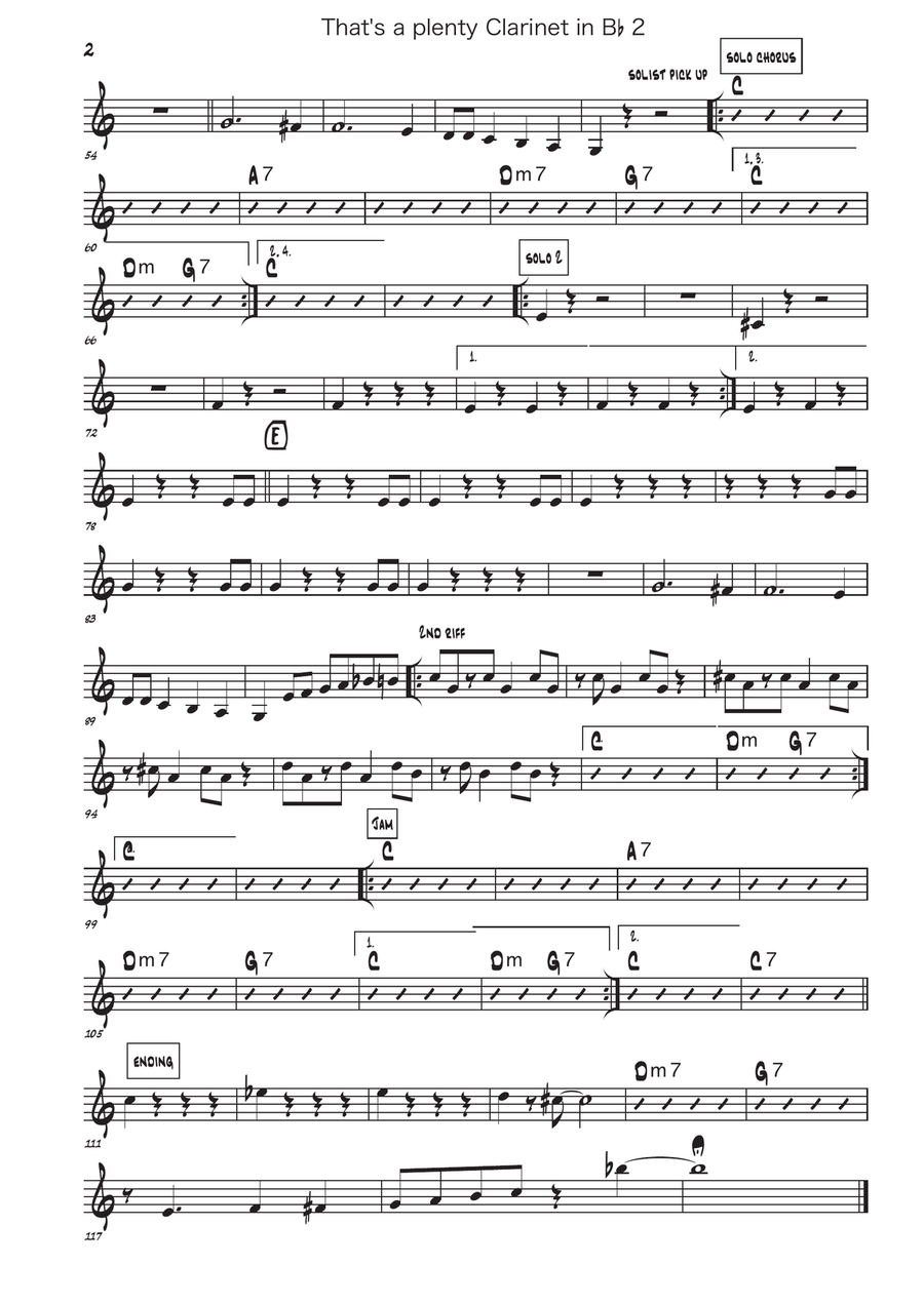That's a plenty That's a plenty Clarinet Quartet scores gallery preview page 4