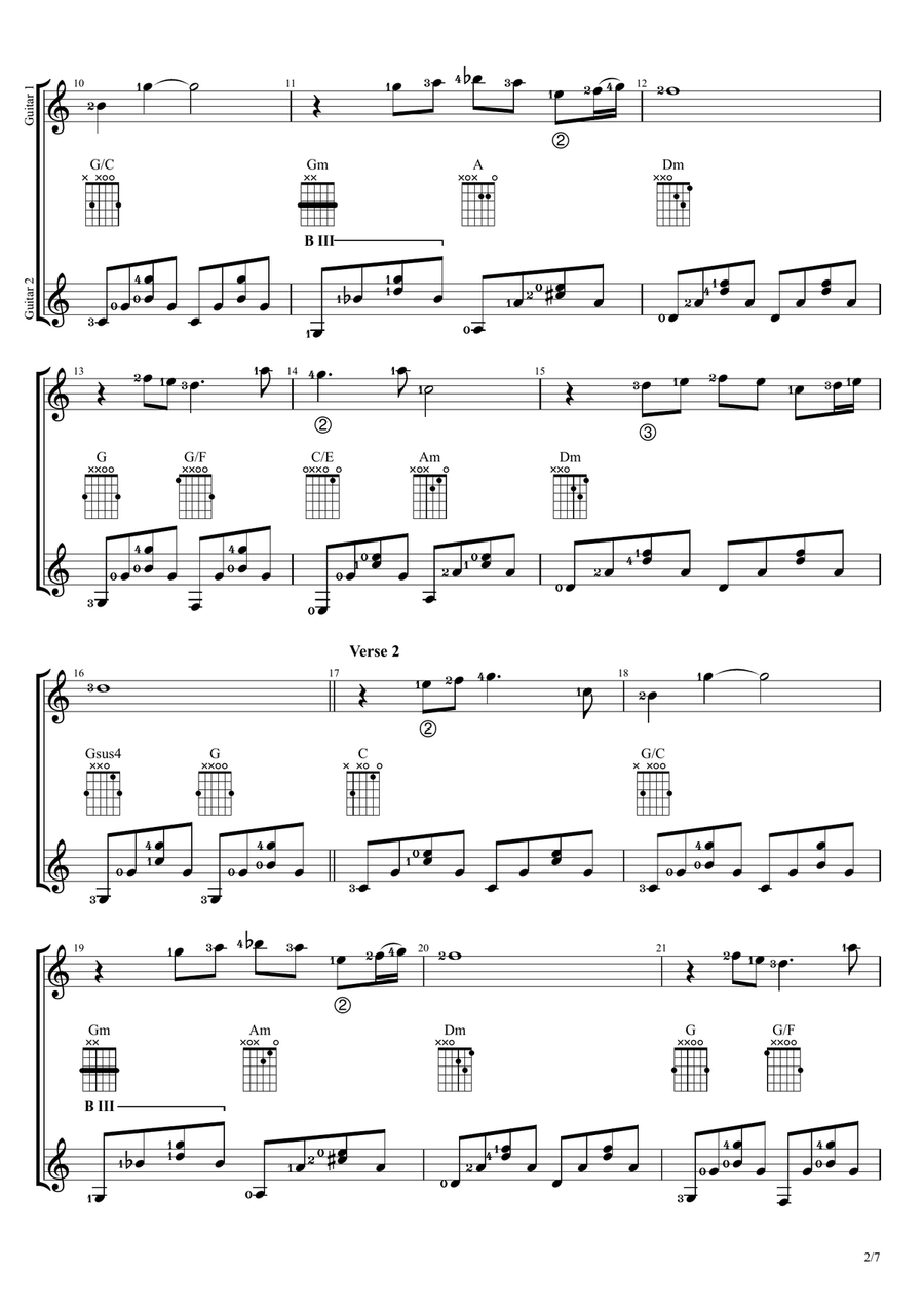Tenang Tenang Guitar scores gallery preview page 2