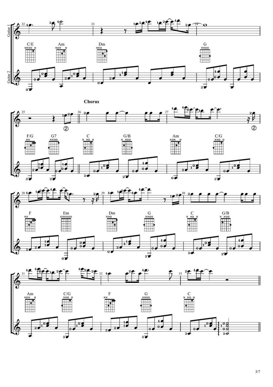 Tenang Tenang Guitar scores gallery preview page 3