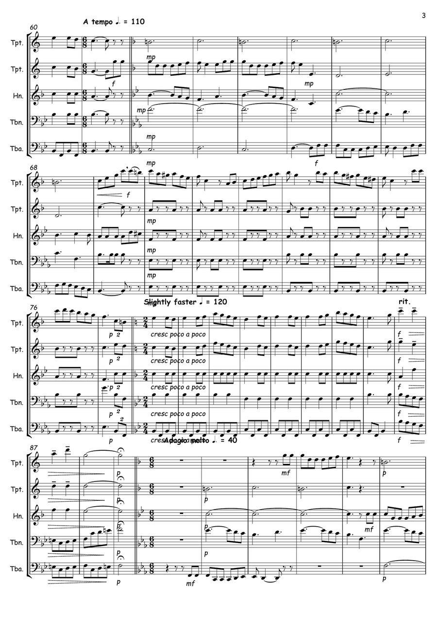 The Mexican Hat Dance The Mexican Hat Dance Brass Quintet scores gallery preview page 3
