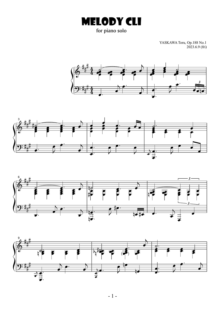 Melody No.151, F-sharp minor, Op.188 No.1 Piano Solo scores gallery preview page 2