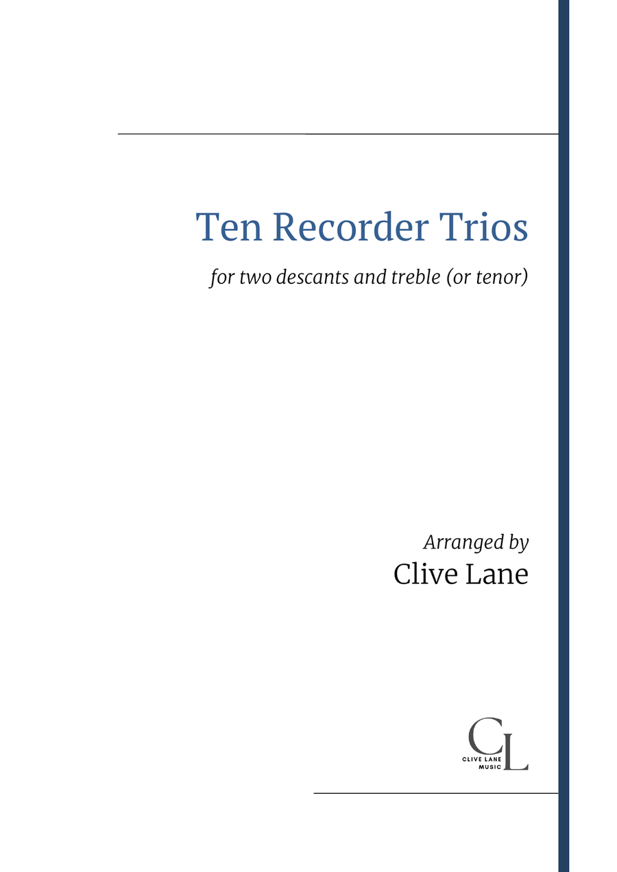 Ten Recorder Trios for two descants and treble (or tenor) Chamber Music scores gallery preview page 1