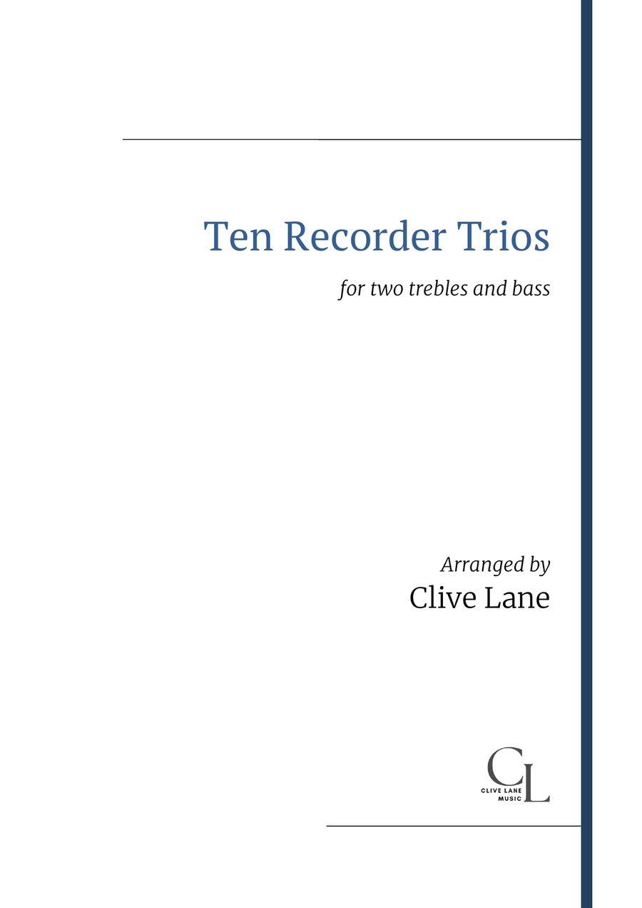 Ten Recorder Trios for two trebles and bass Chamber Music scores gallery preview page 1