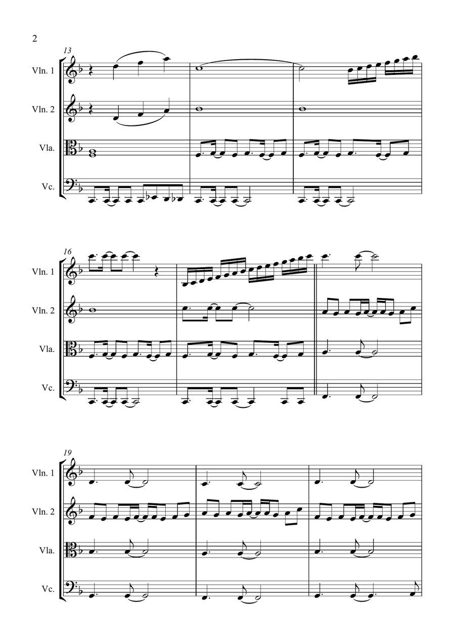 The Hustle The Hustle String Quartet scores gallery preview page 2