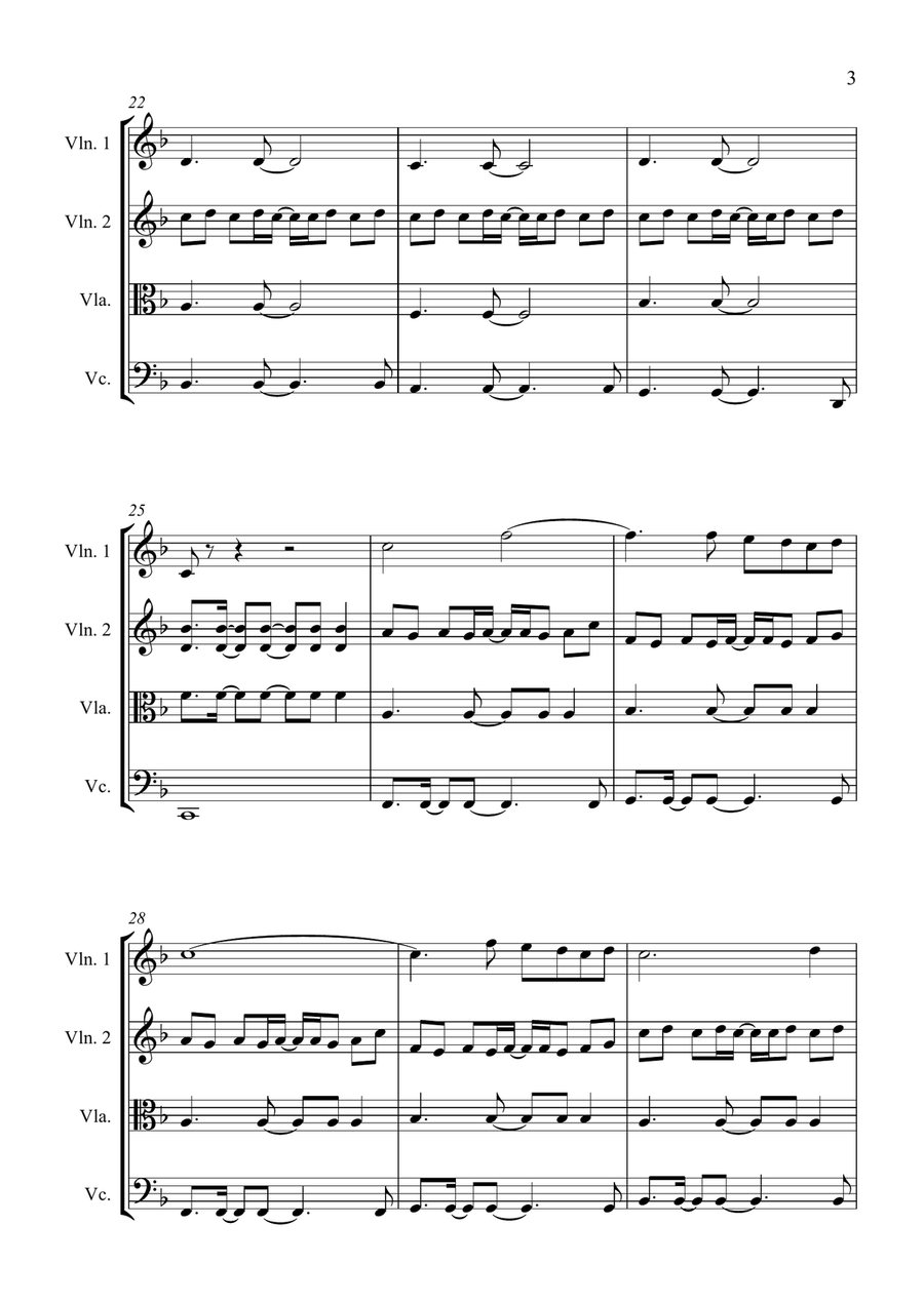 The Hustle The Hustle String Quartet scores gallery preview page 3