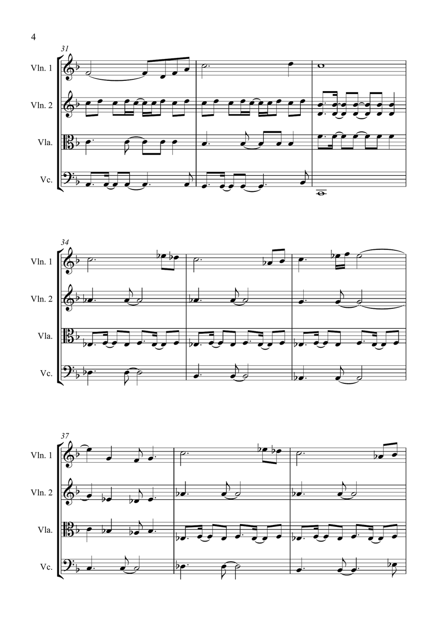 The Hustle The Hustle String Quartet scores gallery preview page 4