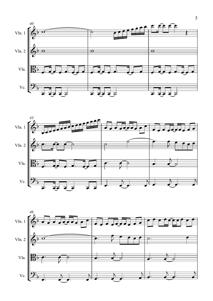 The Hustle The Hustle String Quartet scores gallery preview page 5