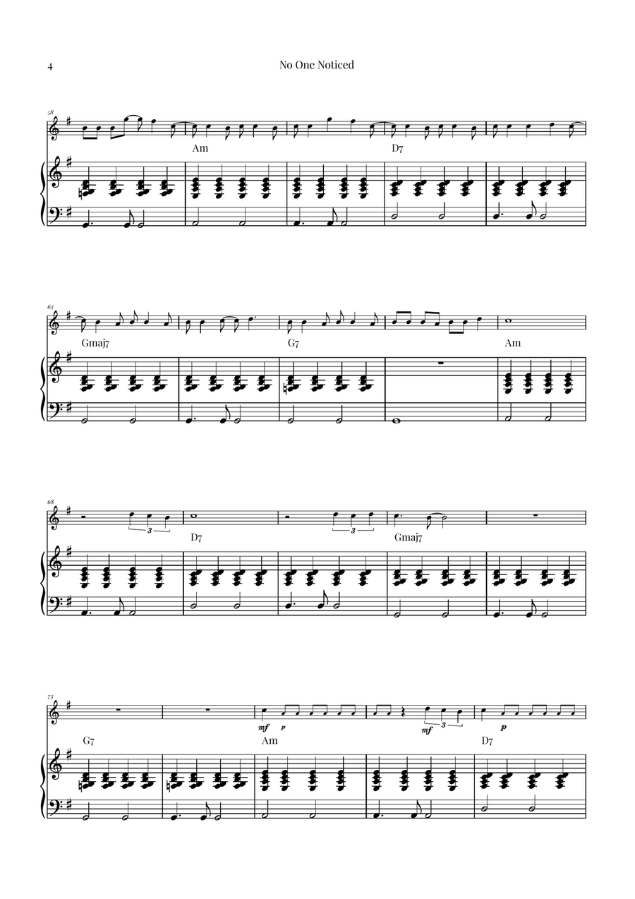 No One Noticed Violin Solo - Digital Sheet Music page 4