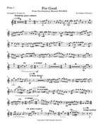 For Good Flute Duet scores gallery preview page 6