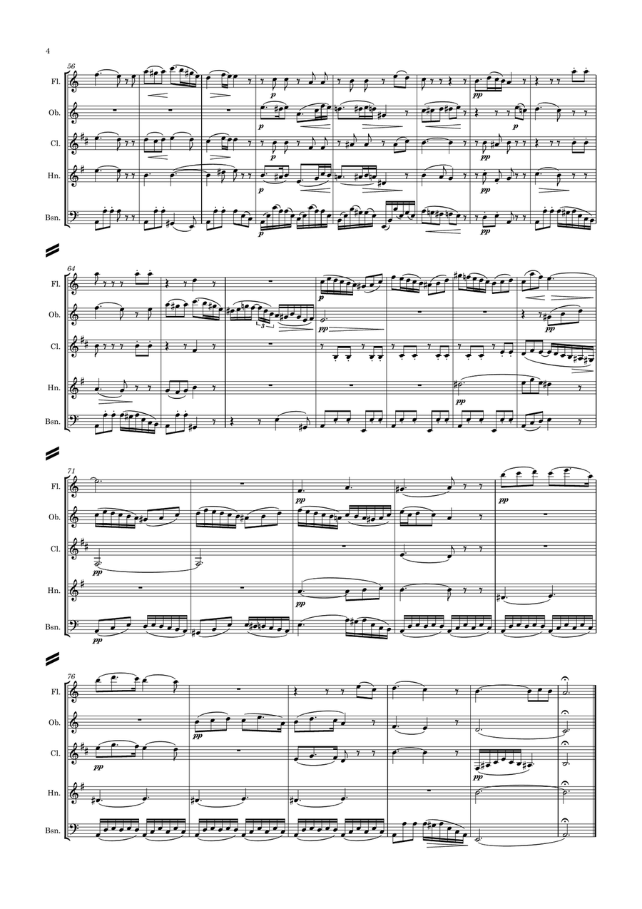 Elgar: Harmony Music No.5 Mvt.3 Noah’s Ark - wind quintet by Edward Elgar Woodwind Quintet - Digital Sheet Music page 4
