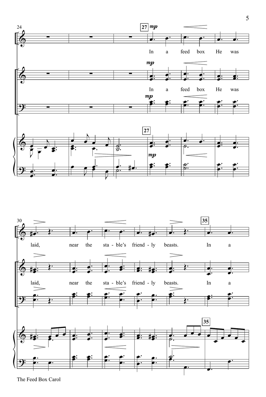 The Feed Box Carol (Digital) by Cindy Berry 4-Part - Digital Sheet Music page 4
