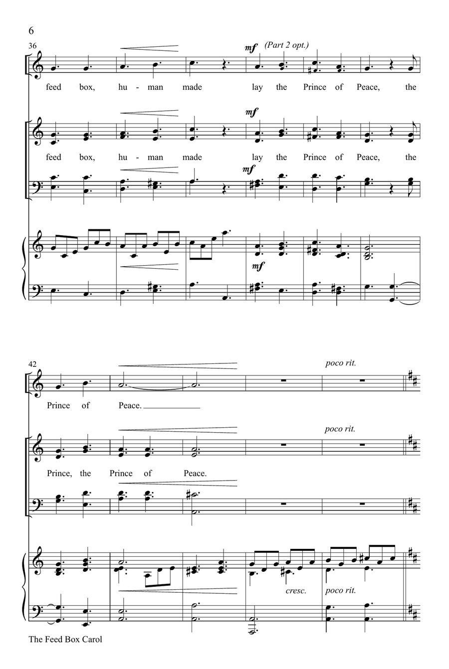 The Feed Box Carol (Digital) by Cindy Berry 4-Part - Digital Sheet Music page 5