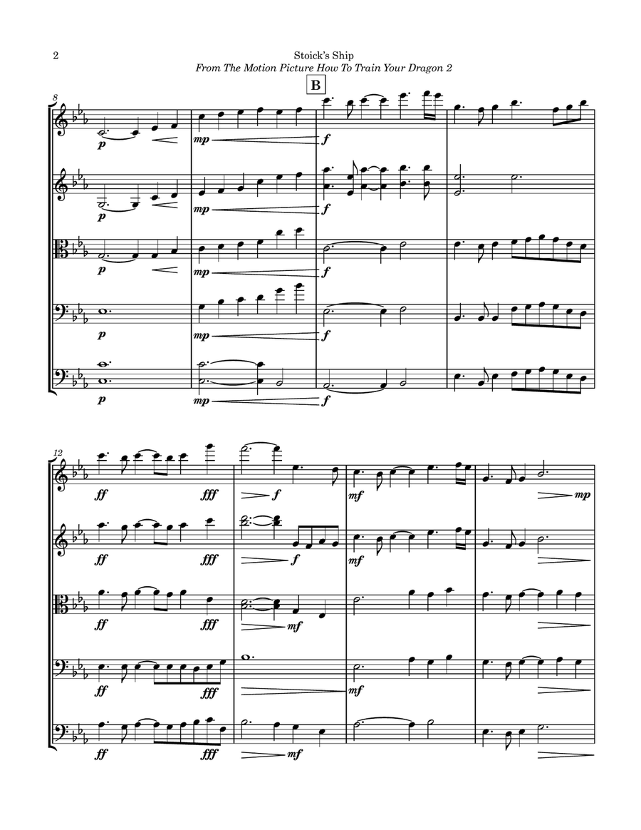 Stoick's Ship Stoick's Ship String Orchestra scores gallery preview page 2