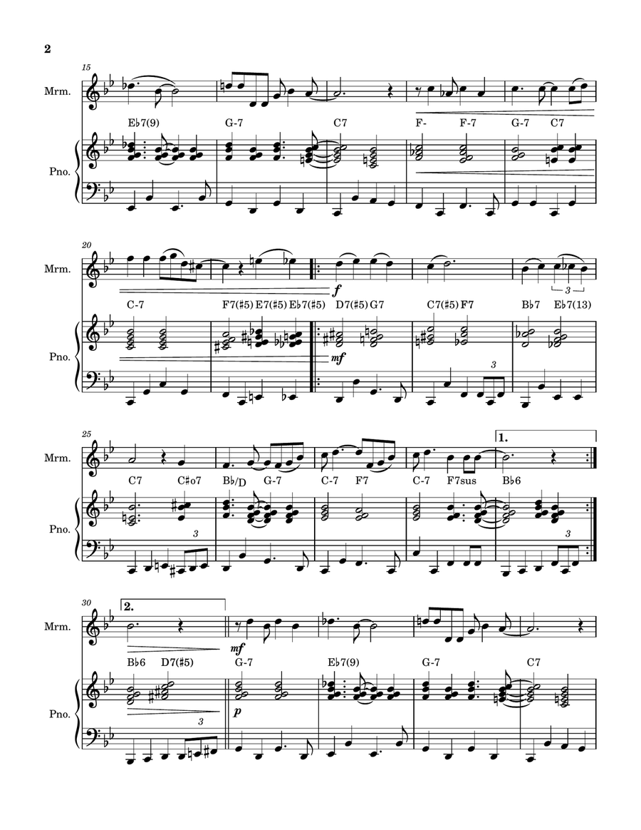 Nice Work If You Can Get It Marimba scores gallery preview page 2
