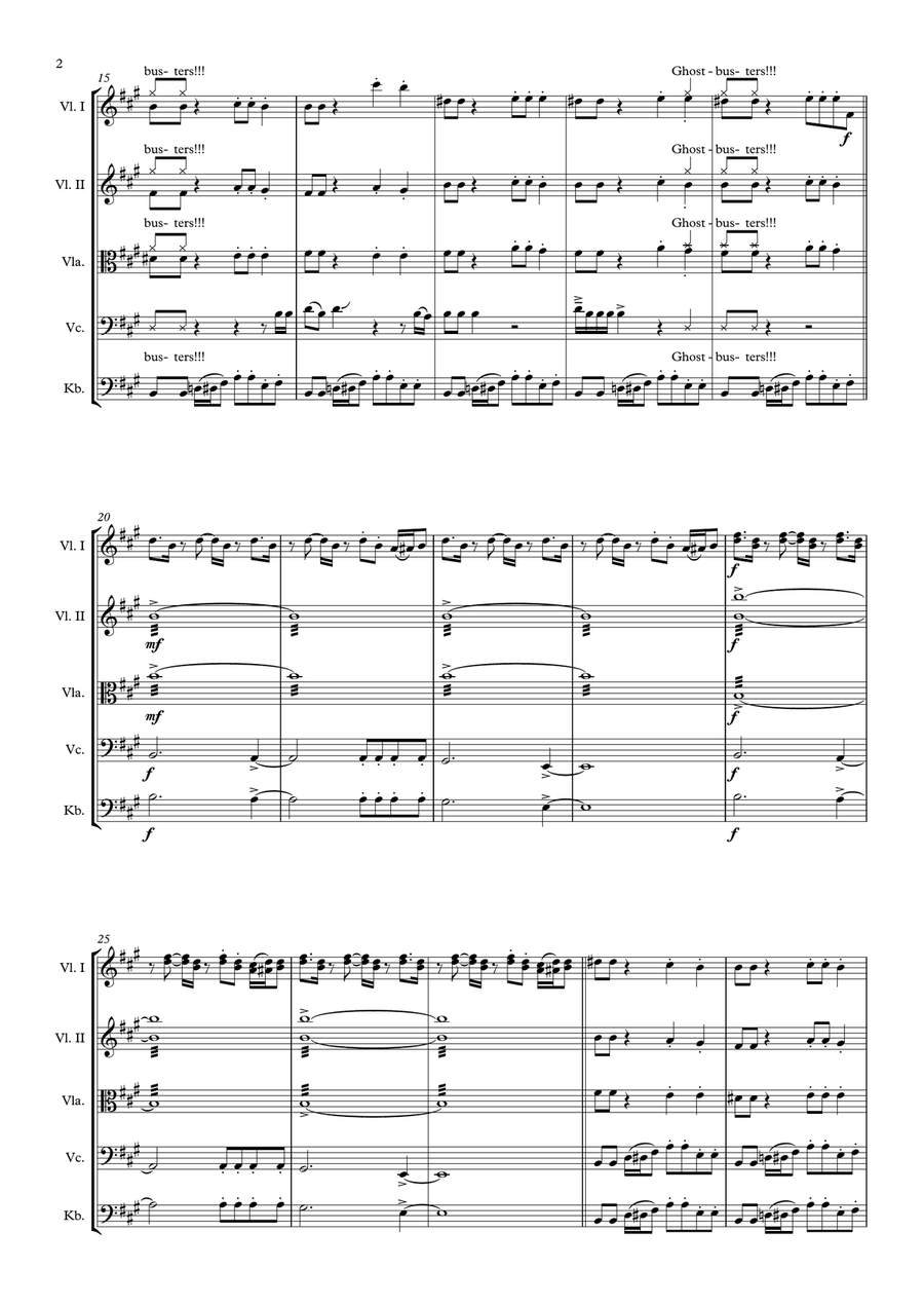Ghostbusters Ghostbusters String Orchestra scores gallery preview page 2