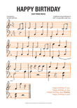 Happy Birthday (Easy Piano Music)
