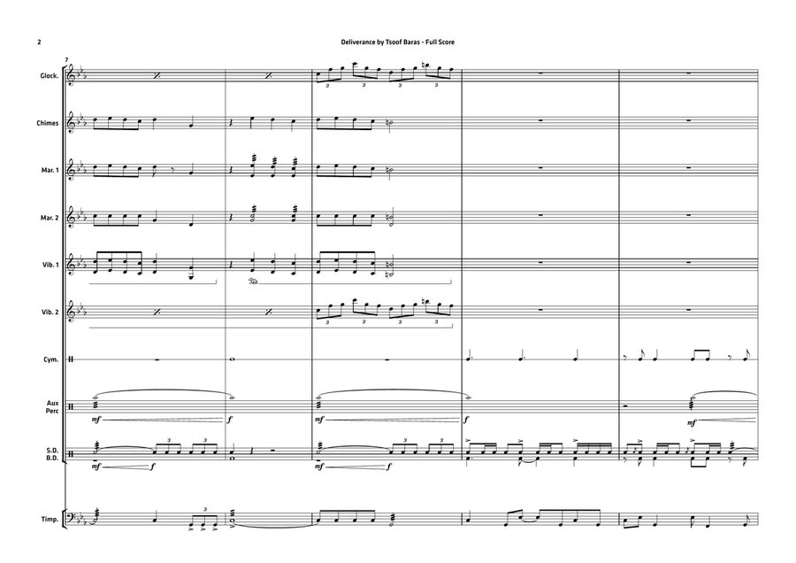 Deliverance Percussion Ensemble scores gallery preview page 2
