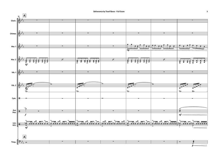 Deliverance Percussion Ensemble scores gallery preview page 3