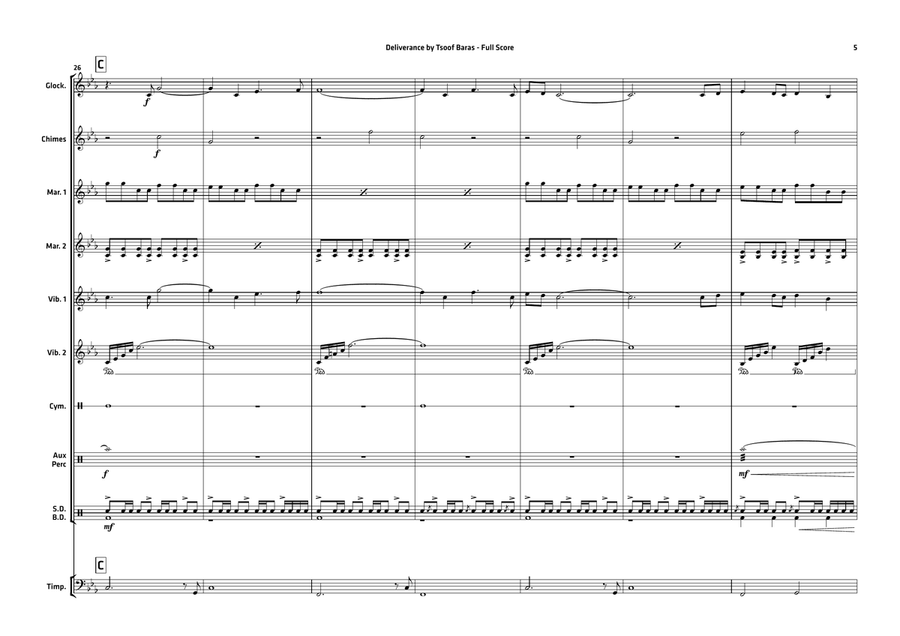 Deliverance Percussion Ensemble scores gallery preview page 5
