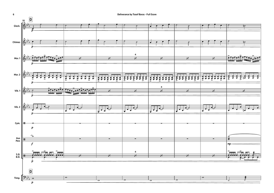 Deliverance Percussion Ensemble scores gallery preview page 6