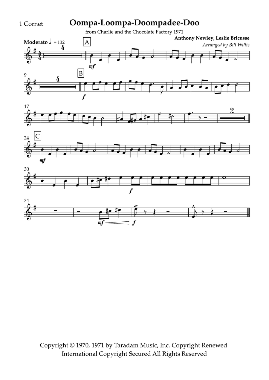 Oompa-Loompa-Doompadee-Doo Large Ensemble scores gallery preview page 6