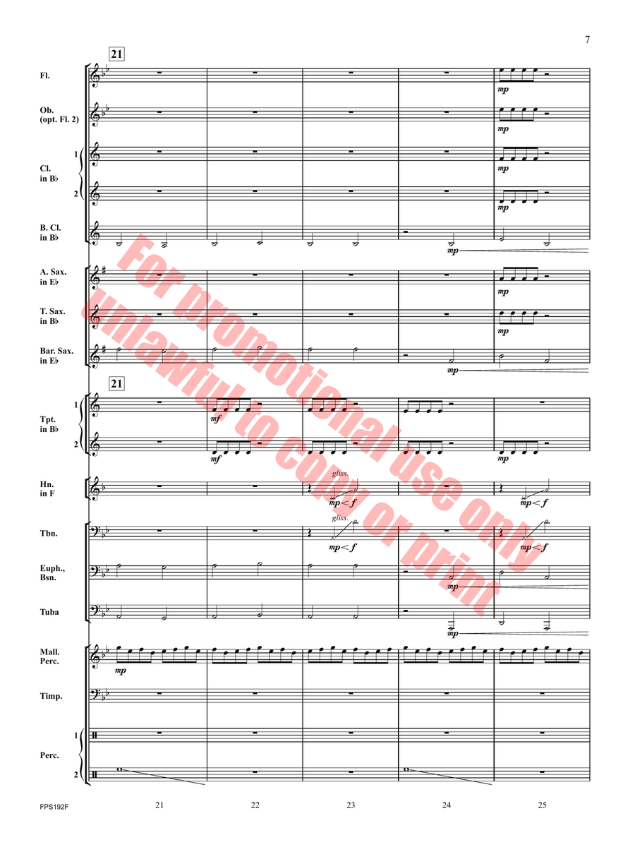 Anthem of the Mountain Yeti Concert Band scores gallery preview page 8