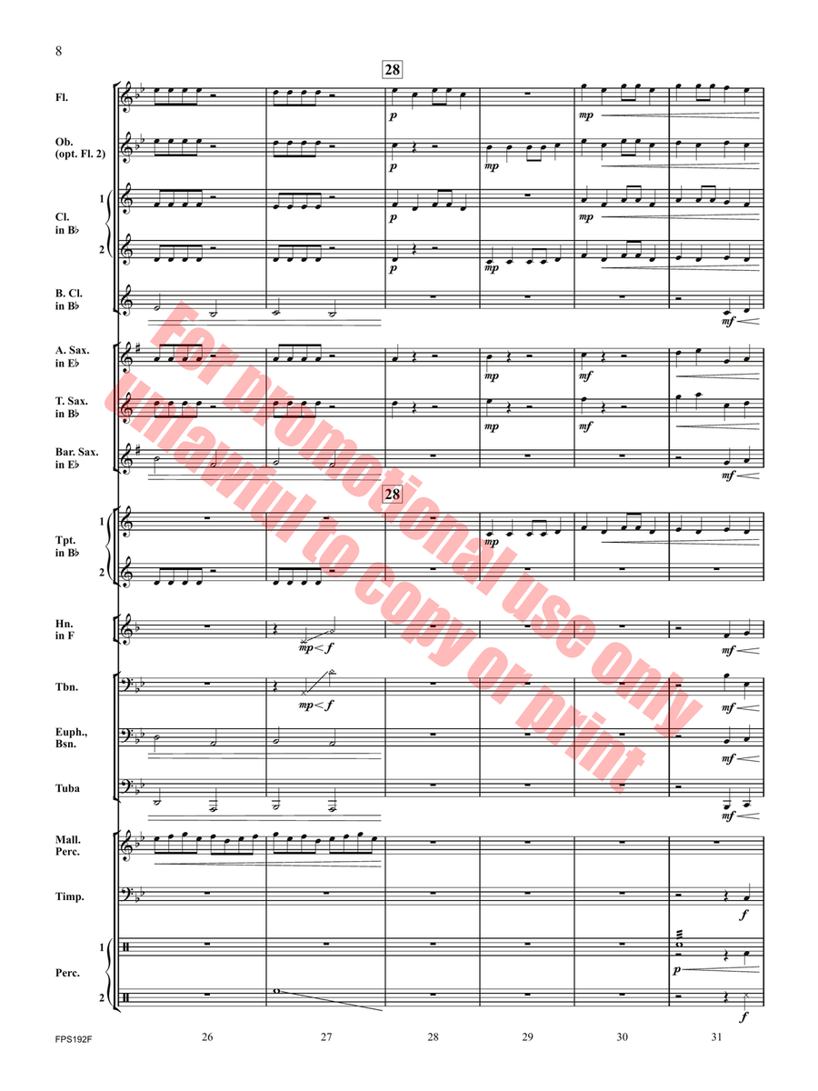 Anthem of the Mountain Yeti Concert Band scores gallery preview page 9