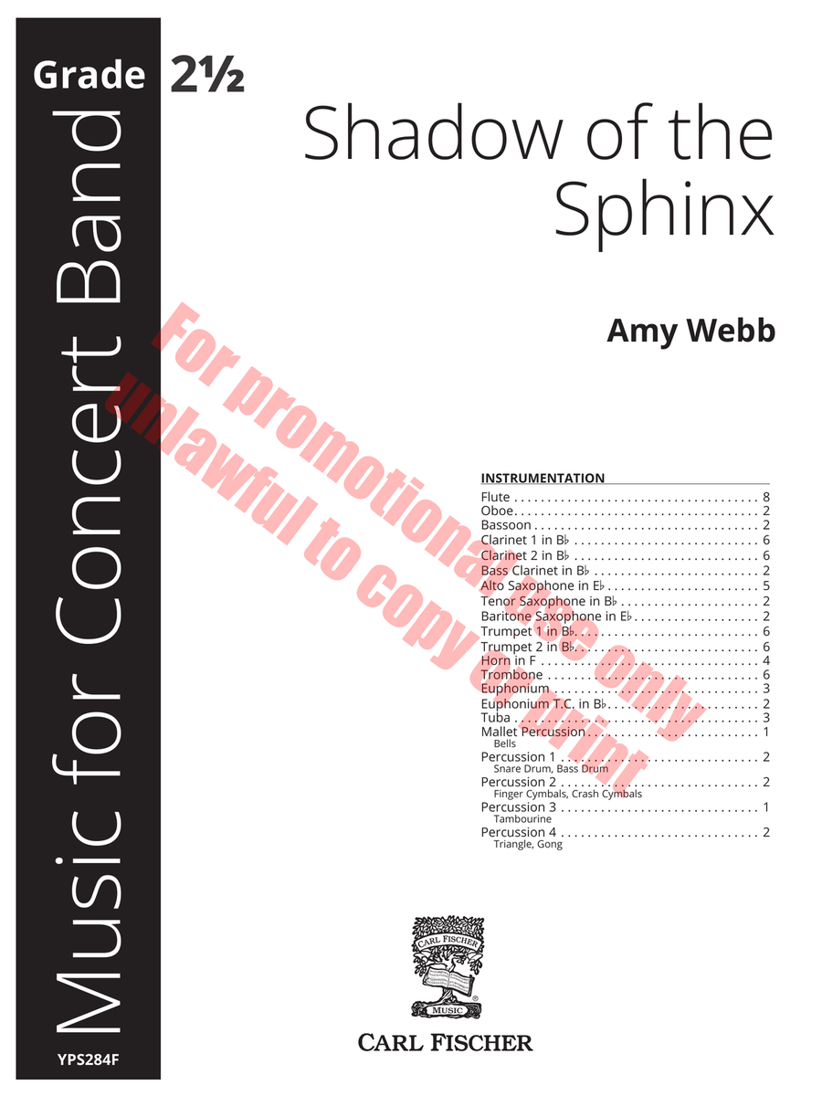 Shadow of the Sphinx Concert Band - Sheet Music page 2
