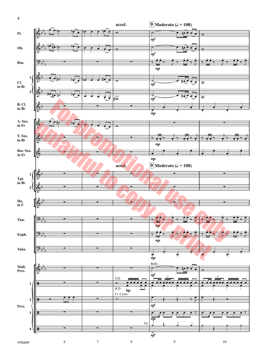 Shadow of the Sphinx Concert Band - Sheet Music page 5