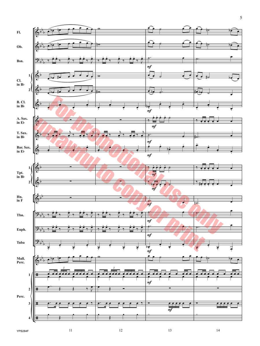 Shadow of the Sphinx Concert Band - Sheet Music page 6