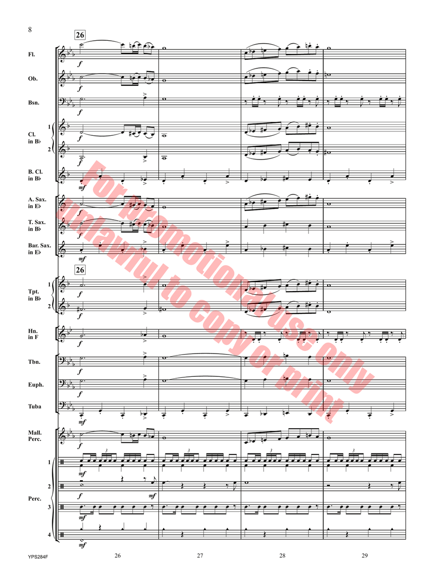 Shadow of the Sphinx Concert Band - Sheet Music page 9