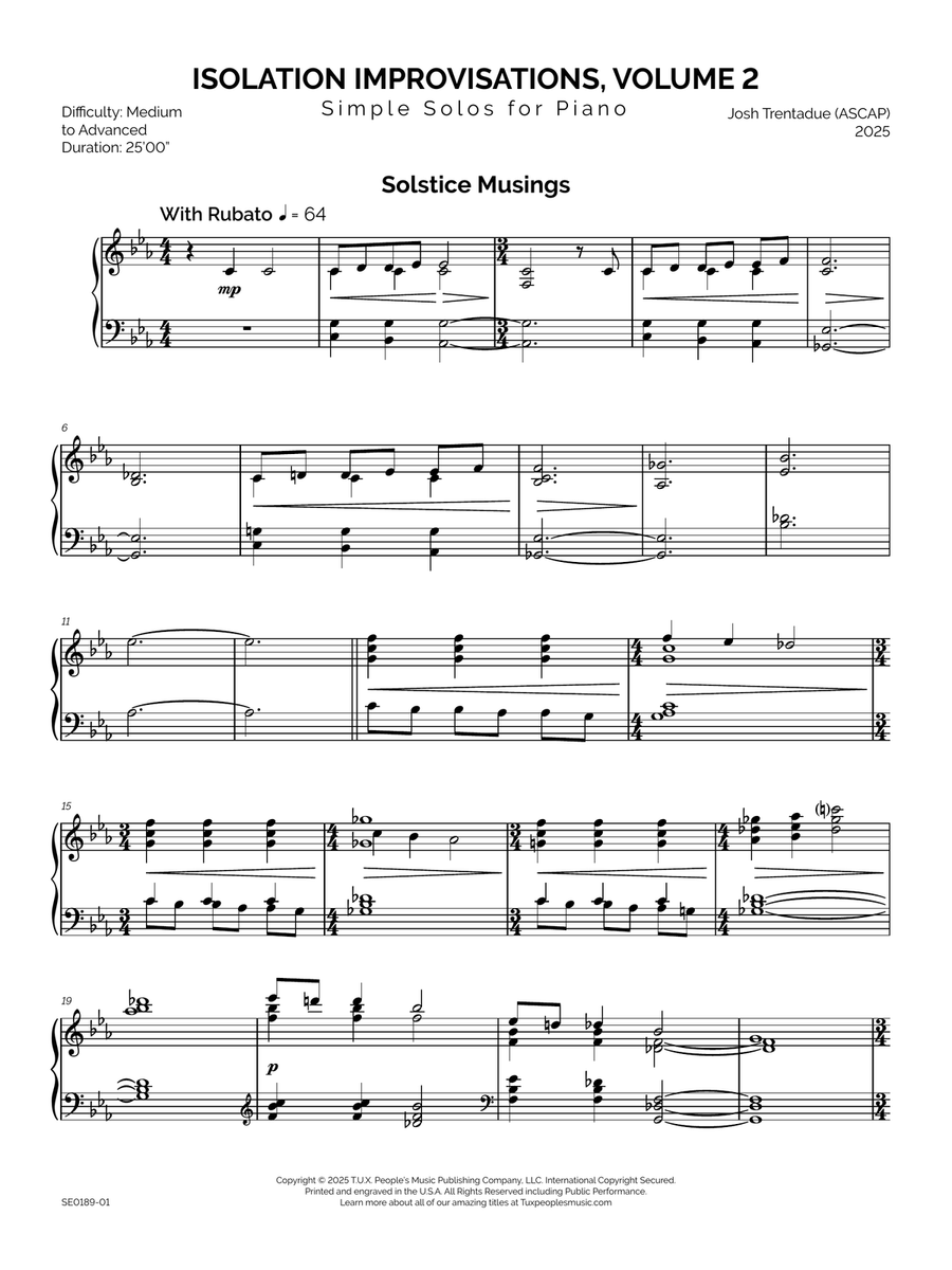 Isolation Improvisations, Volume 2 Piano Solo - Digital Sheet Music page 6