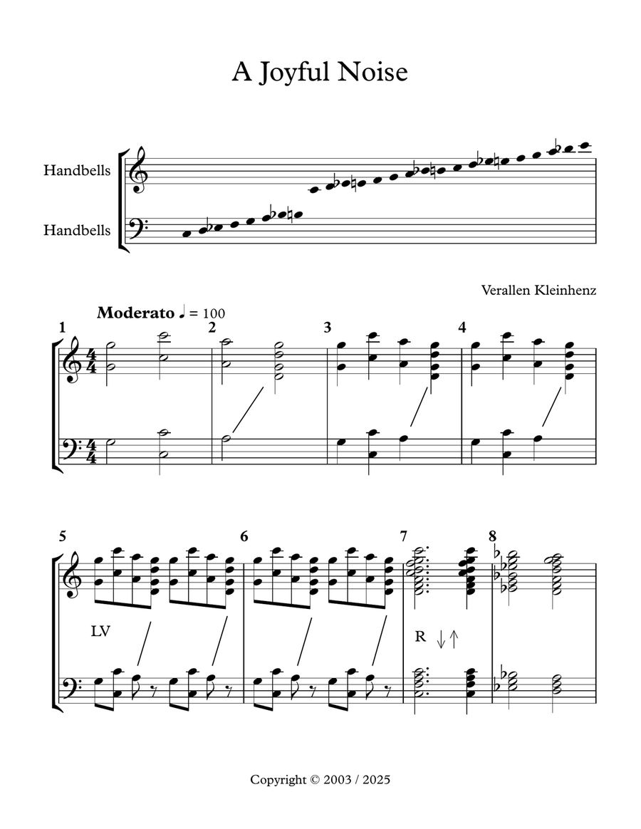 A Joyful Noise A Joyful Noise Handbell Choir scores gallery preview page 1