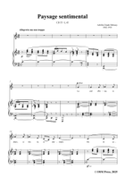 Debussy-Paysage sentimental,in C Major Piano, Vocal scores gallery preview page 3