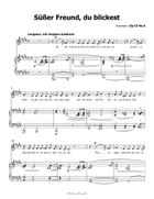 Sußer Freund, du blickest, by Schumann, Op.42 No.6, in E Major Piano, Vocal scores gallery preview page 3