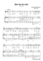 J. S. Bach-Bist du bei mir,BWV 508,in F Major Piano, Vocal scores gallery preview page 3