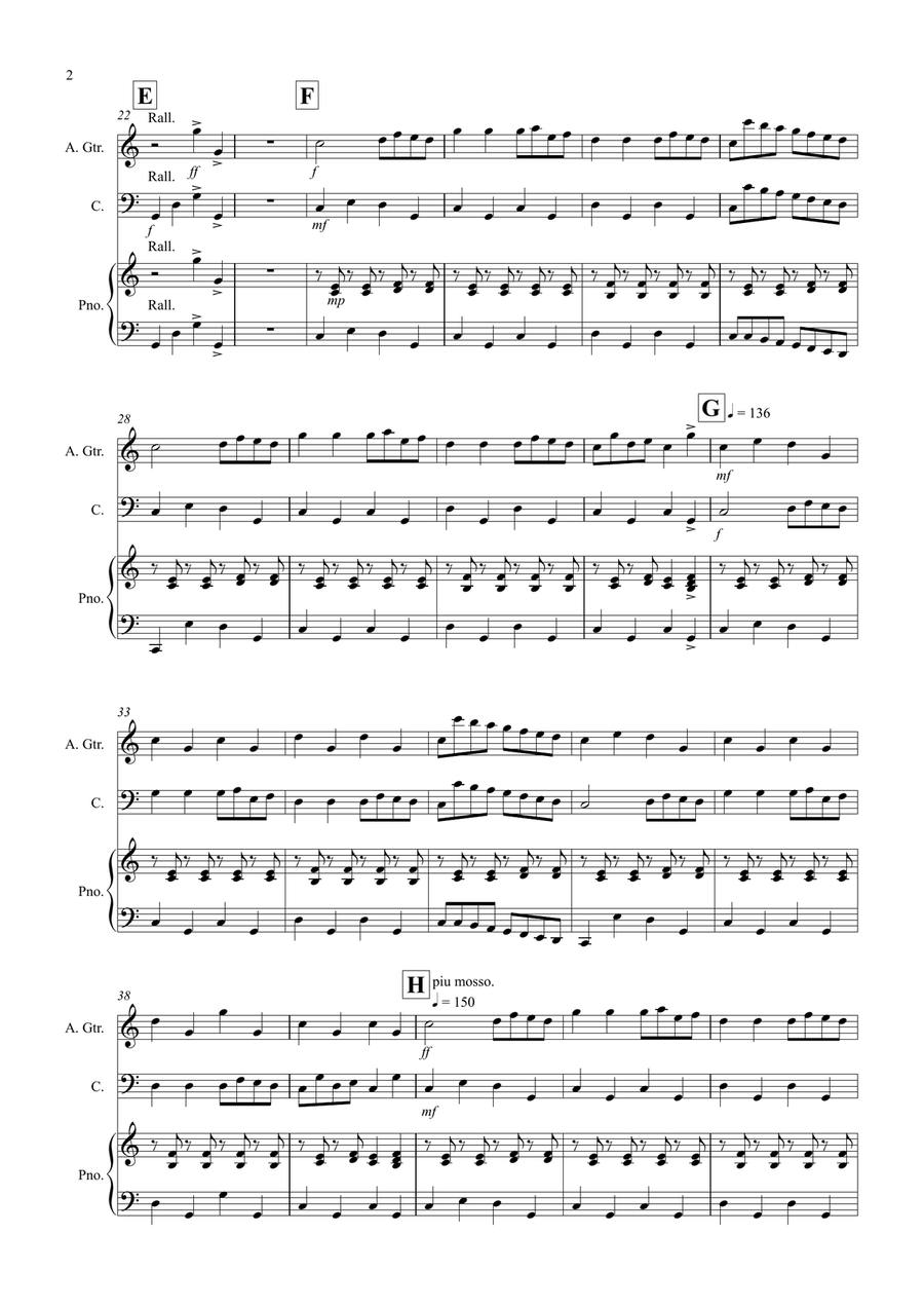 The Can Can for Guitar and Cello Duet String Duet scores gallery preview page 2