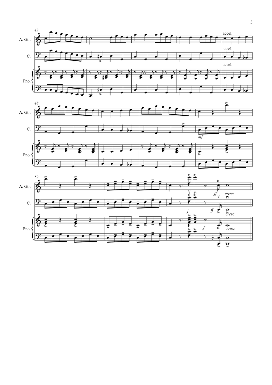 The Can Can for Guitar and Cello Duet String Duet scores gallery preview page 3