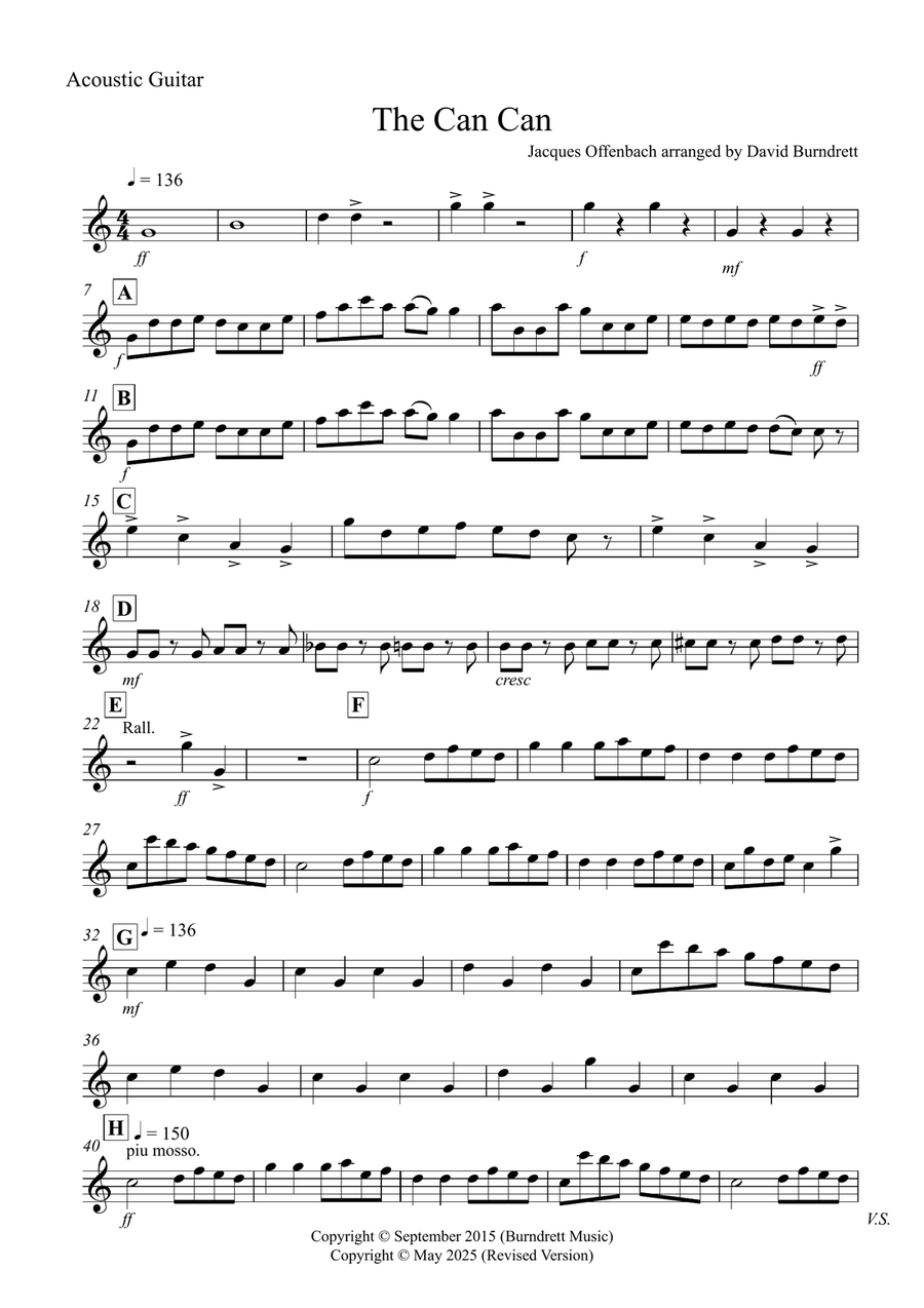 The Can Can for Guitar and Cello Duet String Duet scores gallery preview page 4