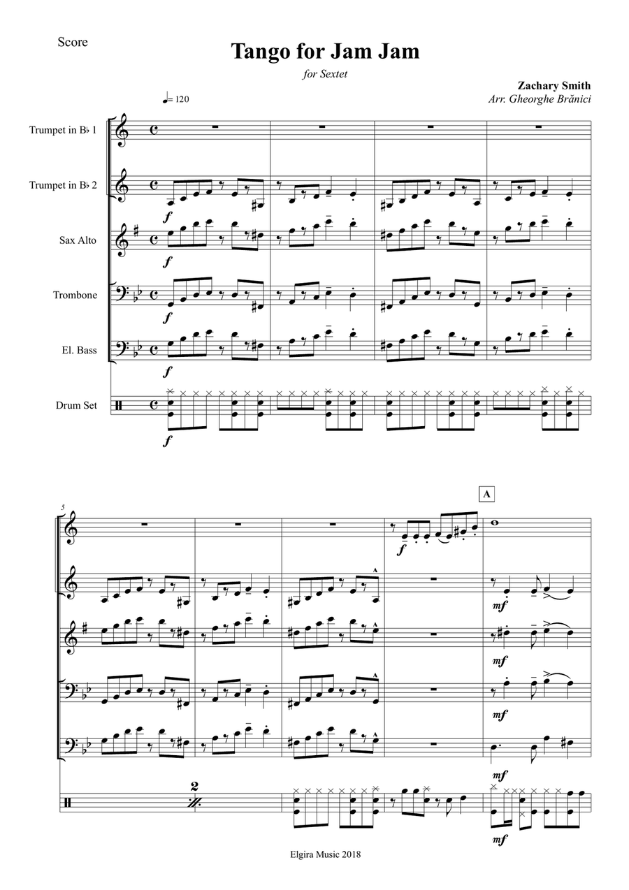 TANGO FOR JAM JAM TANGO FOR JAM JAM Small Ensemble scores gallery preview page 1