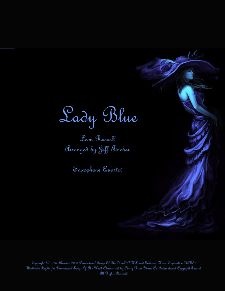 Lady Blue Lady Blue Saxophone Quartet scores gallery preview page 1