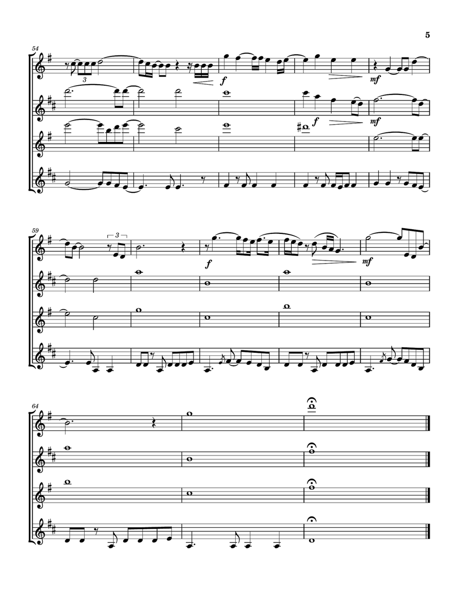 Lady Blue Lady Blue Saxophone Quartet scores gallery preview page 6