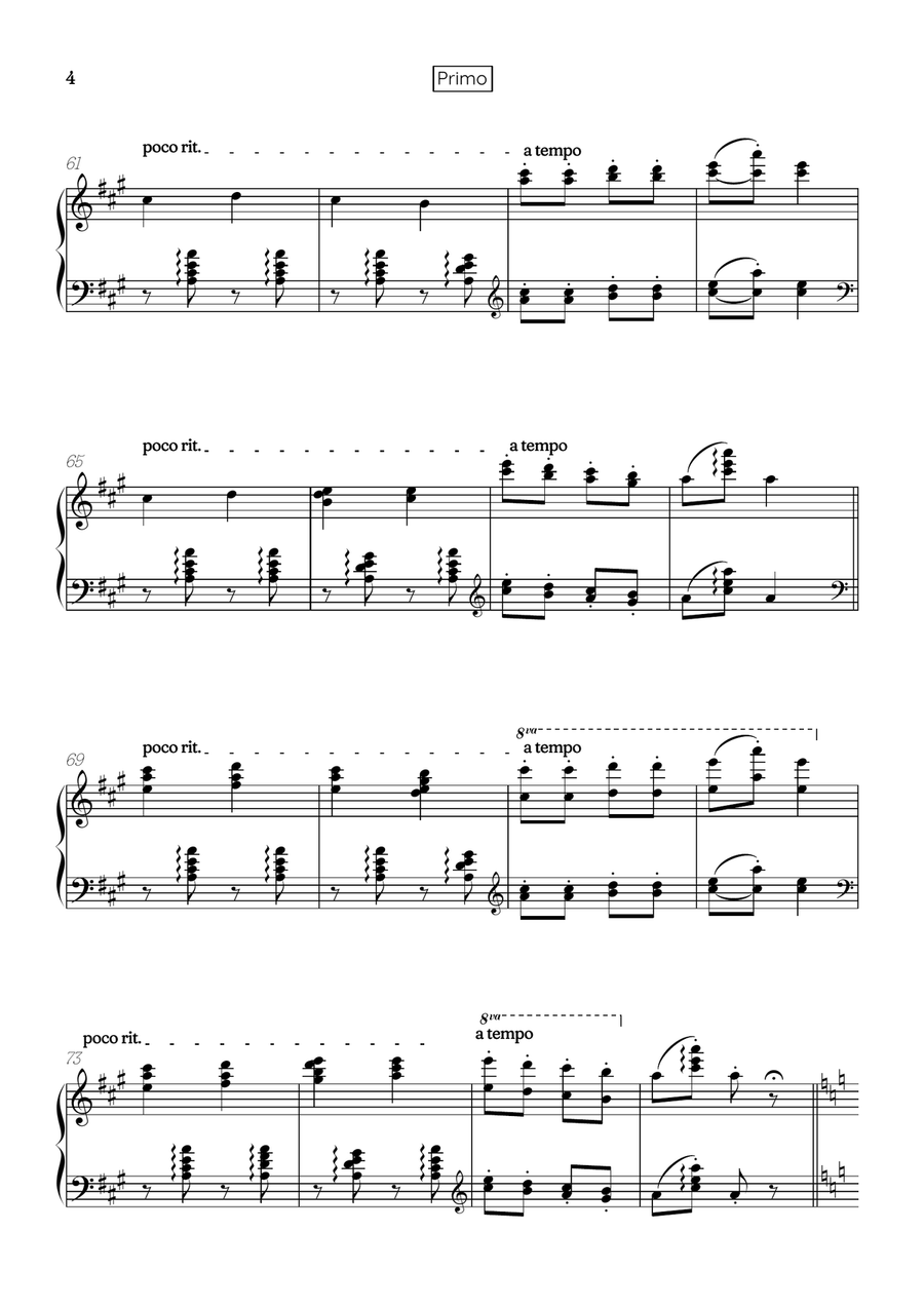 Brahms: Hungarian Dance No. 5 | piano four-hands sheet music (A minor) 1 Piano, 4-Hands scores gallery preview page 4
