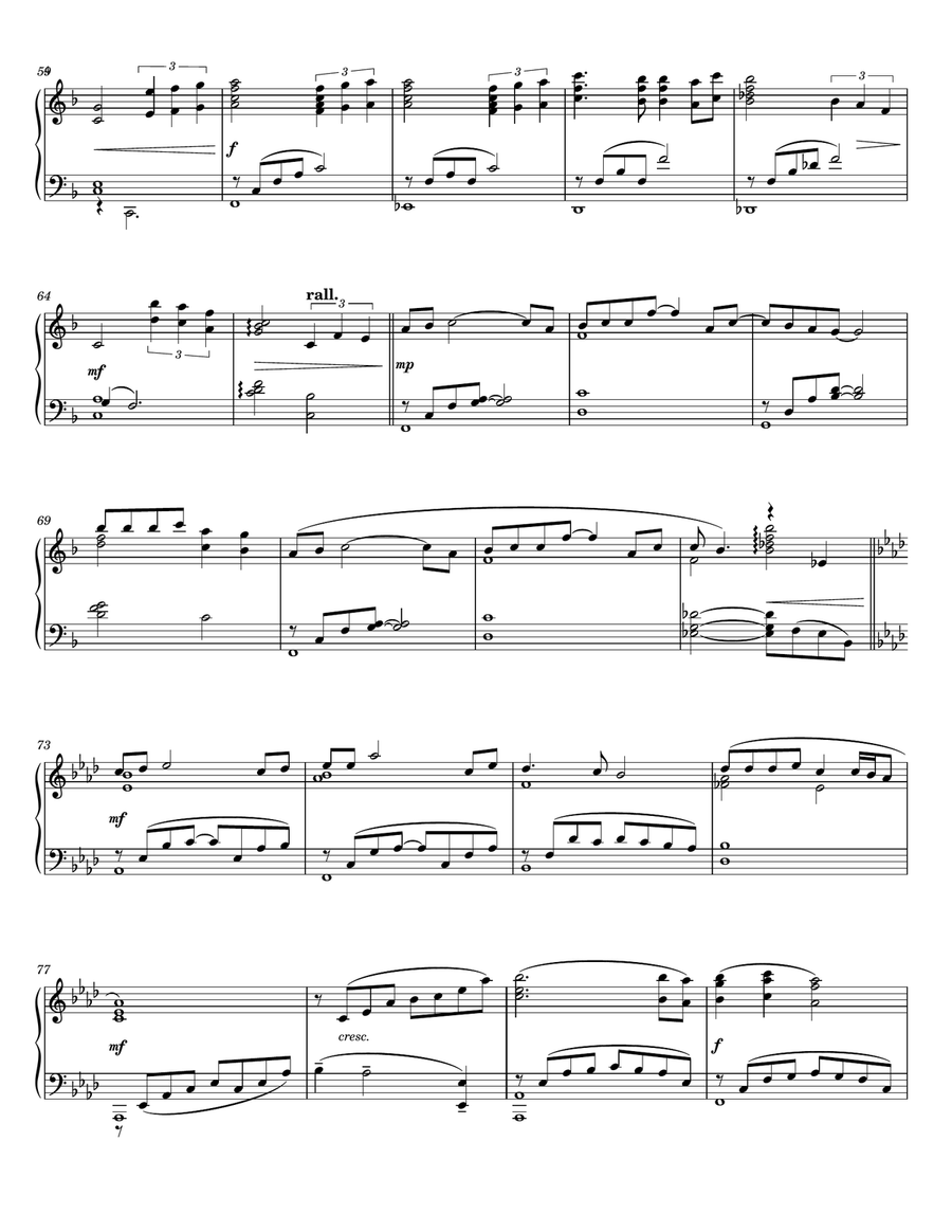 Songs of a Disney - Piano Medley Piano Solo scores gallery preview page 4