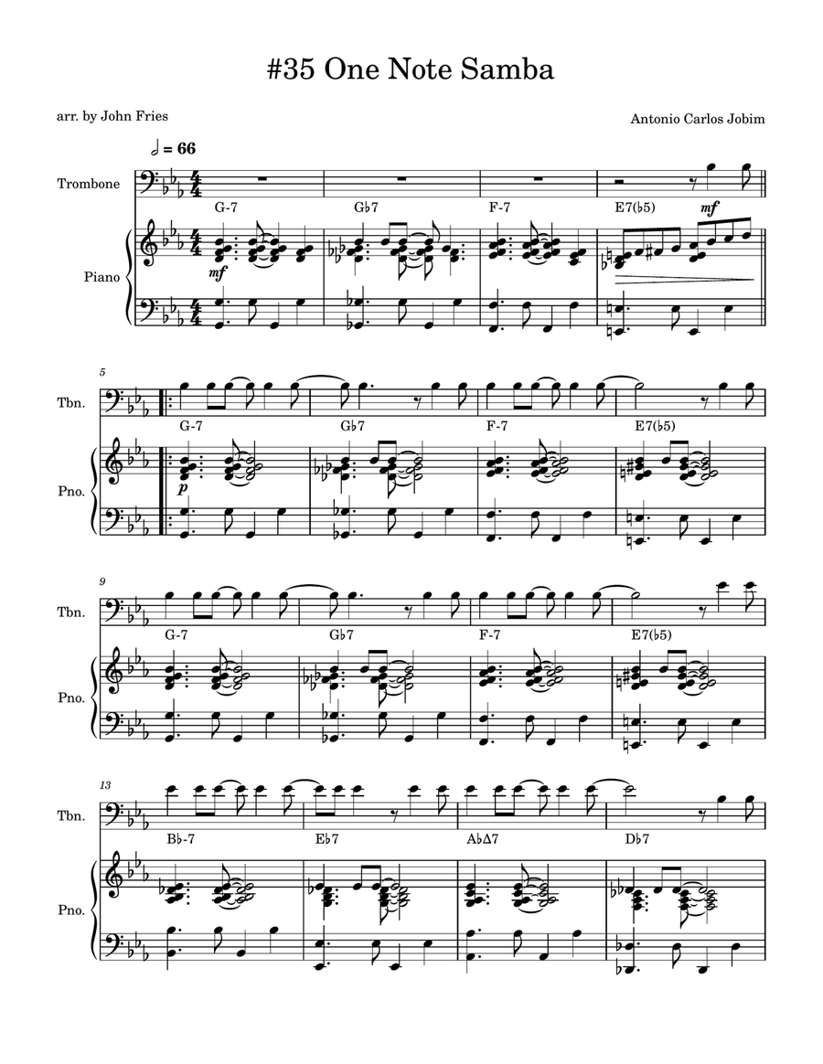 One Note Samba (Samba De Uma Nota So) Piano scores gallery preview page 1