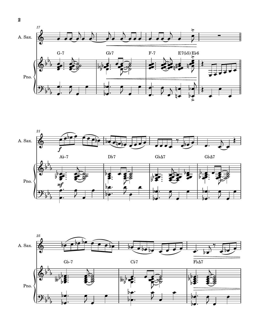 One Note Samba (Samba De Uma Nota So) Alto Saxophone scores gallery preview page 2